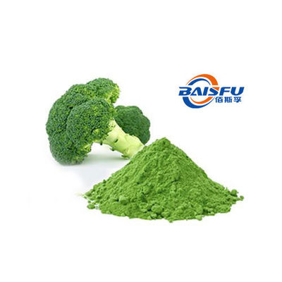 Baisfu High Quality pure natural Freeze Dried Broccoli Powder  light green powder Glucoraphanin CAS No. 21414-41-5 for Nutritional supplements and dietary supplements