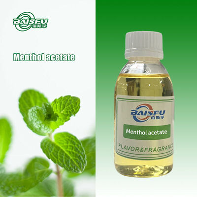 Baisfu Menthol acetate CAS:89-48-5 Food grade Food flavor 99% Light yellow transparent liquid for Food, beverages, cosmetics and personal care