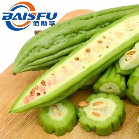 Baisfu selling supply pure plant extract Balsam Pear P.E content 75% light yellow fine powder Bitter Melon Extract powder used in food additive and medicine