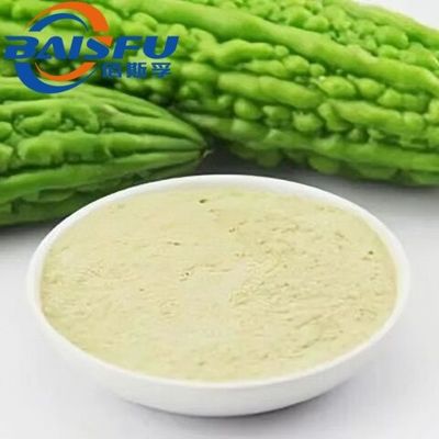 Baisfu selling supply pure plant extract Balsam Pear P.E content 75% light yellow fine powder Bitter Melon Extract powder used in food additive and medicine